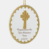 Gefeliciteerd, Newly Ordainment Gift Keramisch Ornament (Rechts)