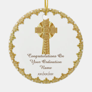 Gefeliciteerd, Newly Ordainment Gift Keramisch Ornament