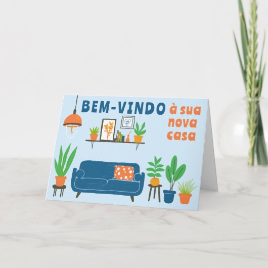 Gefeliciteerd Nieuw Huis Bem-vindo à sua nova casa Kaart (Voorkant)