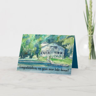 Gefeliciteerd Nieuw Huis Meerhuis Bomen Kaart