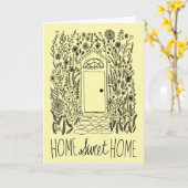 Gefeliciteerd Nieuw Huis Sweet Garden Door Custom Kaart (Gele Bloem)