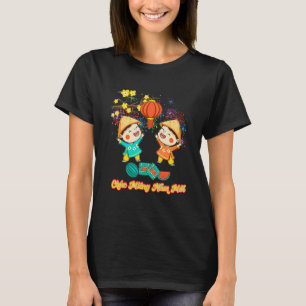 Gefeliciteerd Nieuw Jaar Tet Quy Mao Kat Zodiac Ki T-shirt