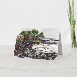 Gefeliciteerd Nieuw Strandhuis Oahu Hawaii Kaart