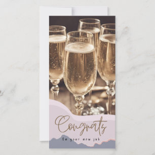 Gefeliciteerd Nieuwe Baan Modern Elegant Gefelicit Kaart