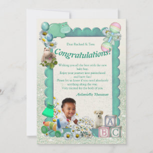 Gefeliciteerd Nieuwe Baby Boy Kaart