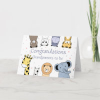 Gefeliciteerd Nieuwe Baby Fun Animal Cartoons groo