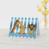 Gefeliciteerd, nieuwe baby kaart (Gele Bloem)