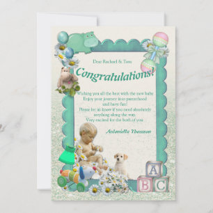 Gefeliciteerd Nieuwe Baby Kaart