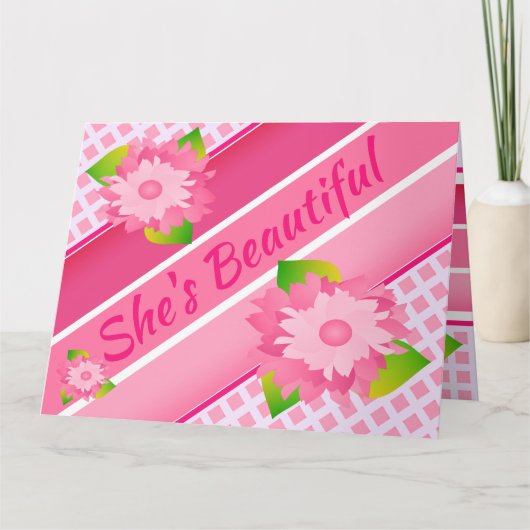 Gefeliciteerd nieuwe baby kaart (Voorkant)