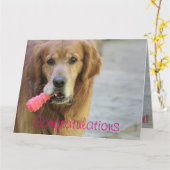 Gefeliciteerd nieuwe baby kaart (Gele Bloem)