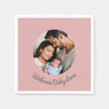 Gefeliciteerd nieuwe baby meisje roze, welkom baby