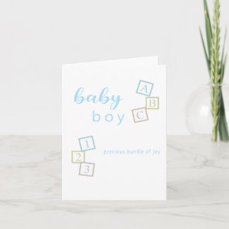 Gefeliciteerd Nieuwe Baby Shower Kaart Baby Jongen