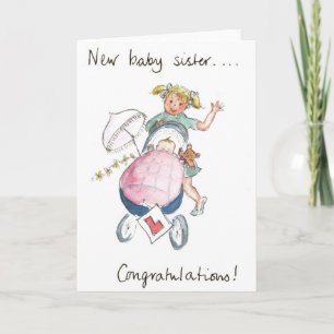 Gefeliciteerd, nieuwe baby zus! kaart