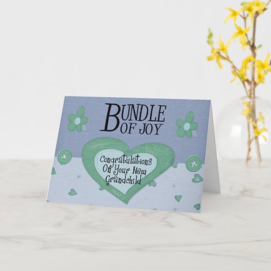 Gefeliciteerd nieuwe grootouder Kaart (Gele Bloem)