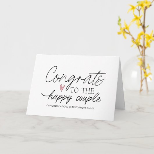 Gefeliciteerd Nieuwe heer en mevrouw Verloving bru Kaart (Gele Bloem)