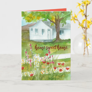 Gefeliciteerd Nieuwe Home Sweet Home Red Poppies Kaart