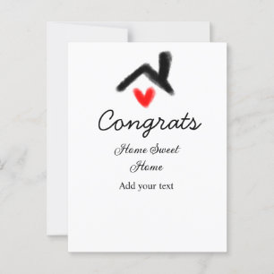 Gefeliciteerd nieuwe huiseigenaar onroerend goed i briefkaart