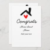 Gefeliciteerd nieuwe huiseigenaar onroerend goed i kaart (Voorkant / Achterkant)