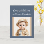 Gefeliciteerd nieuwe kleinkind voor grootouders kaart (Gele Bloem)