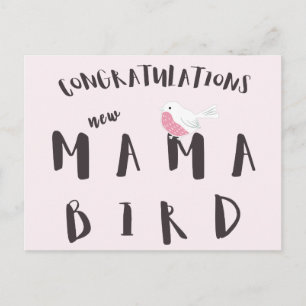 Gefeliciteerd Nieuwe Moeder Vogel - Leuk Citaat An Briefkaart