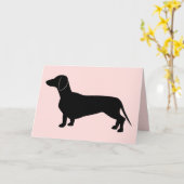 Gefeliciteerd nieuwe teckel kaart (Gele Bloem)