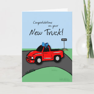 Gefeliciteerd Nieuwe Truck Whimsical Kaart