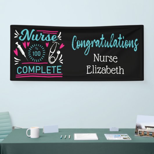 Gefeliciteerd Nurse Afstuderen Spandoek (Beurs)