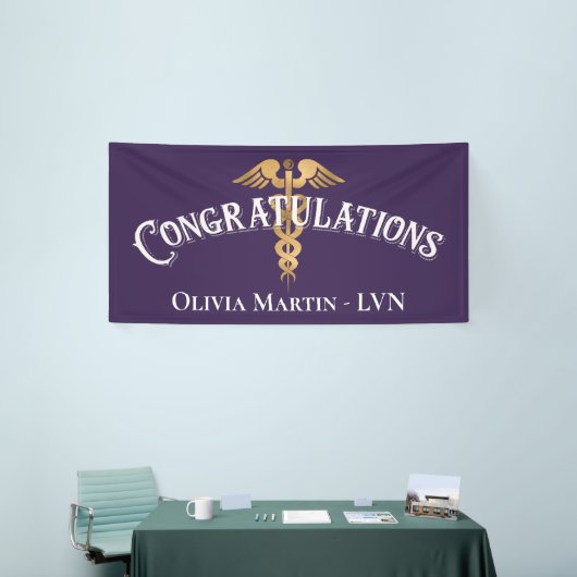 Gefeliciteerd, Nurse LVN RN Medical Afstuderen Spandoek (Beurs)