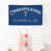 Gefeliciteerd Nurse Practitioner Medical Blue Spandoek (Insitu)