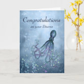 Gefeliciteerd, Octopus kan je afscheiden Kaart (Gele Bloem)