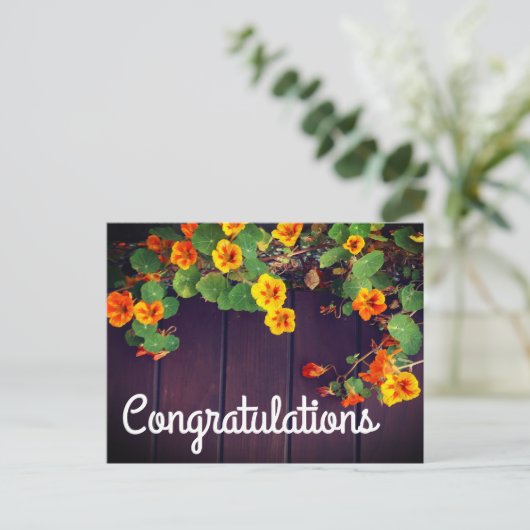 Gefeliciteerd Oost-Indische kers Briefkaart (Staand voorkant)