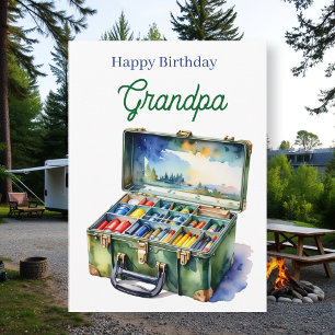 Gefeliciteerd Opa Visuitrustingdoos Kaart