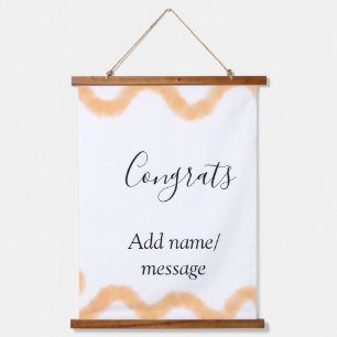 Gefeliciteerd oranje spiraal Spaanse rand boho ret Hangend Wandkleed