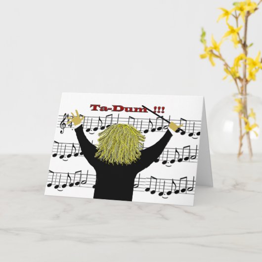 Gefeliciteerd orkestdirigent kaart (Gele Bloem)