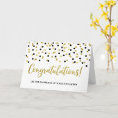 Gefeliciteerd Ouders van de Bride Gold Black Kaart (Gele Bloem)