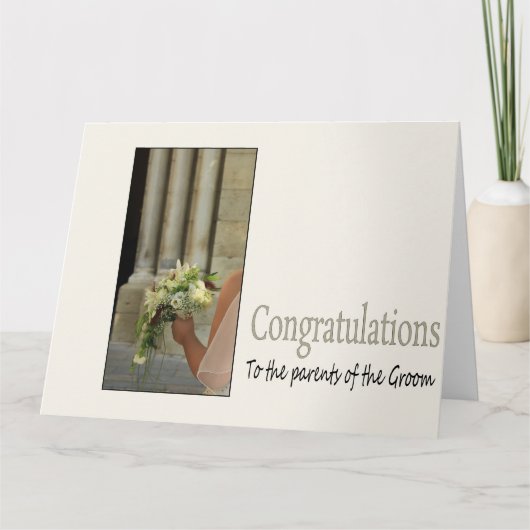 Gefeliciteerd ouders van de bruinbruiloft kaart (Voorkant)