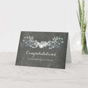Gefeliciteerd ouders van het Groom Chalkboard Kaart