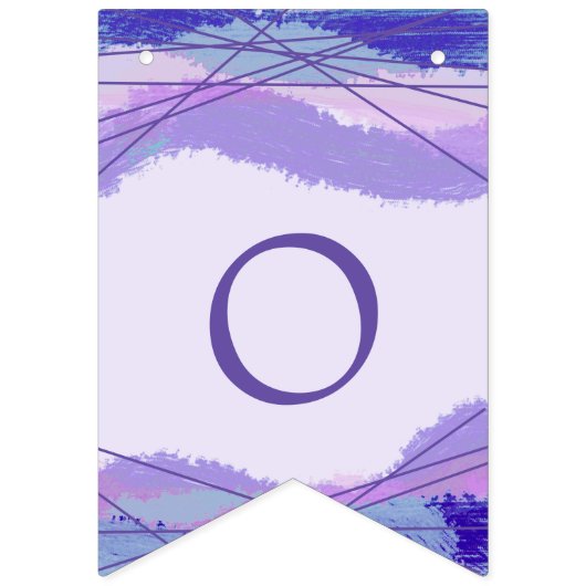 Gefeliciteerd Paarse lavender Geometric Pattern Vlaggetjes (Tweede vlag)