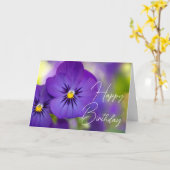 Gefeliciteerd | Paarse Viooltjes Kaart (Gele Bloem)