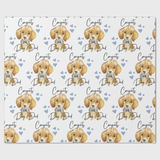 Gefeliciteerd pap pakpapier (Vlak)