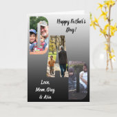 Gefeliciteerd papa | Fotosjabloon Kaart (Gele Bloem)