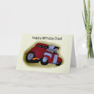 Gefeliciteerd papa Hotrod-verjaardagsgroet Kaart