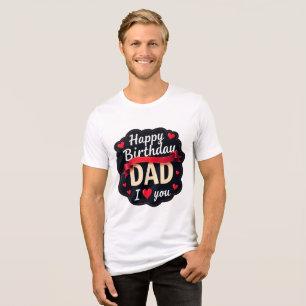 Gefeliciteerd papa - ik hou van je papa Tri-Blend shirt