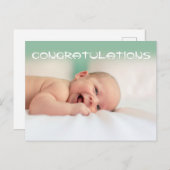 Gefeliciteerd pasgeboren baby briefkaart (Voorkant / Achterkant)