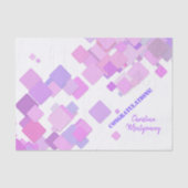 Gefeliciteerd, Pastel Paars Geometric Abstract Tissuepapier (Voorkant)