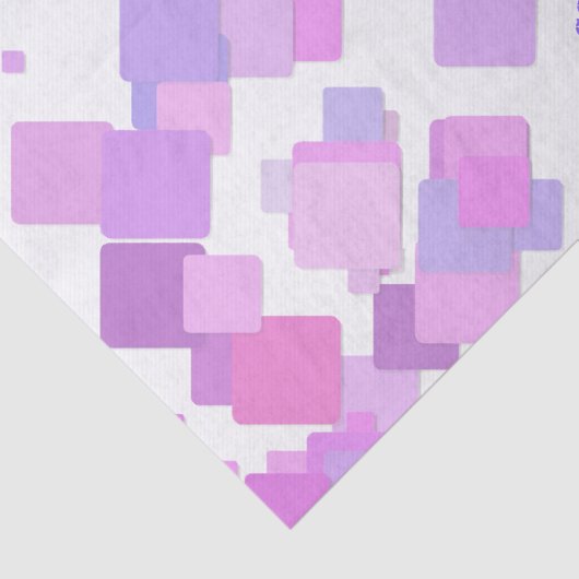 Gefeliciteerd, Pastel Paars Geometric Abstract Tissuepapier (Detail)