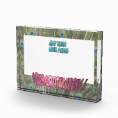 Gefeliciteerd Peacock F. Roze Cust. Fotoblok (Rechts)