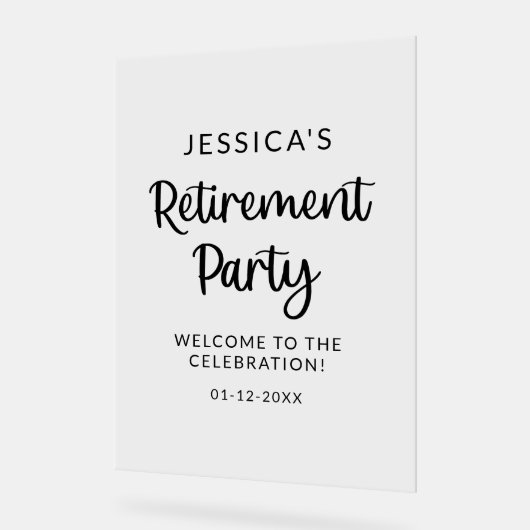 Gefeliciteerd Pensioenfeest Welkom Acryl Teken Acryl Bord (Hoek)