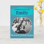 Gefeliciteerd, persoonlijke Afstuderen kaart (Gele Bloem)