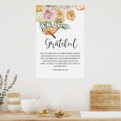 Gefeliciteerd Poster Gelukkig Thanksgiving (Keuken)